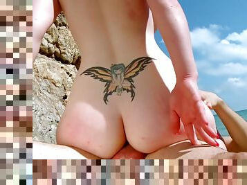 Ginger With Nice Tits Get Fucked At Beach