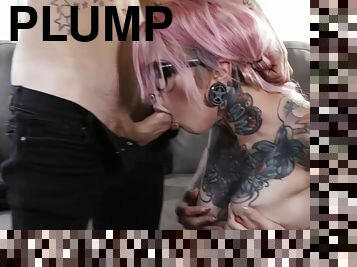 Young Punk Plumper With Tattooes Comes Back To Burning Angel