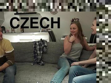 Foursome Fuck in Czech Streets !!