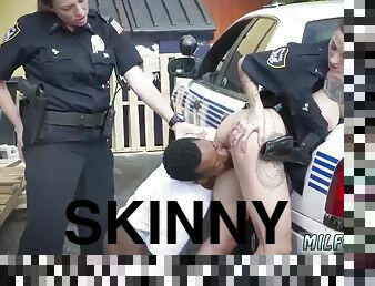 Skinny Black Dude Enforced To Eat MILF Asshole