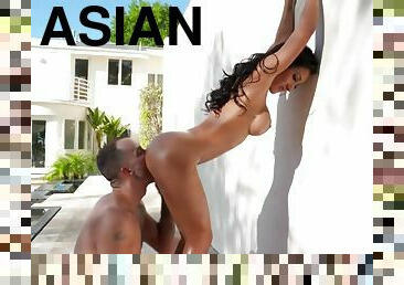 asiatique, cul, gros-nichons, levrette, en-plein-air, chatte-pussy, babes, fellation, énorme-bite, hardcore