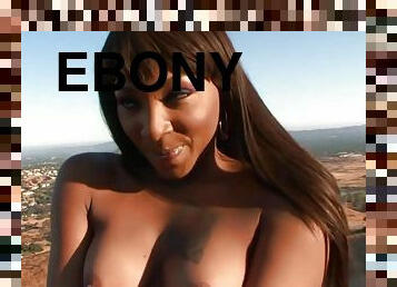Hot ebony porn babe hardcore outdoor sex video