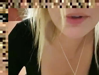 Blonde girl masturbation