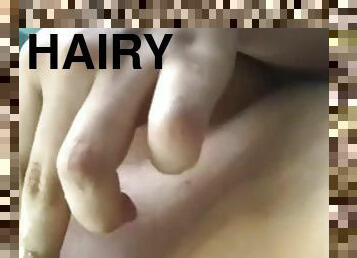 Fingering my hairy pussy