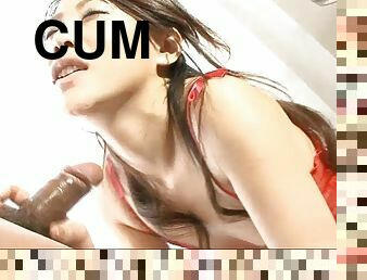 Cum on the face with thick semen! Hina Aizawa