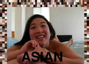 Hot chubby asian girl gets creampied by me at First Date