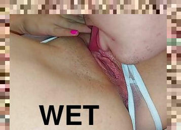 Gently lick my wet pussy cunnilingus close up