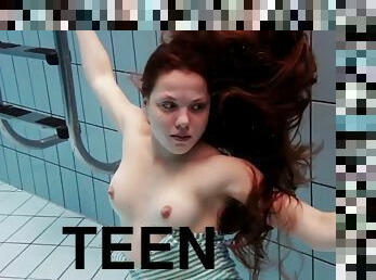 nastolatki, basen, pod-wodą