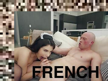Superhottie Valentina Nappi gets ass-fucked in a French maid outfit