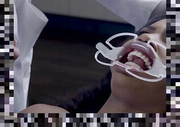 The Dentist fucks ebony young lady Demi Sutra