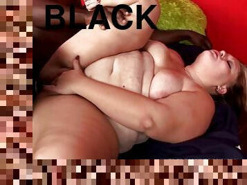 Hot BBW Dani Riding a Black Wang