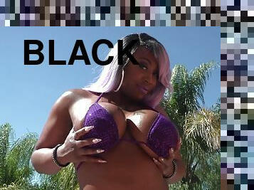 Naughty curvy black MILF porn video