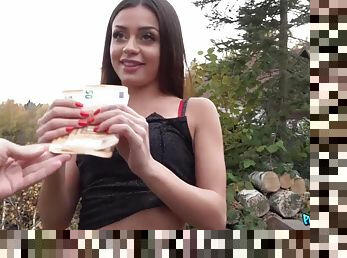 Latina teen Martina Smeraldi fucks in suburbs