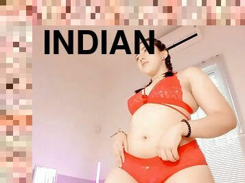 Solo Teen in Red lingerie - Indian