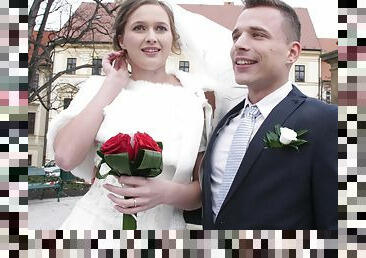 HUNT4K. Attractive Czech bride spends first night