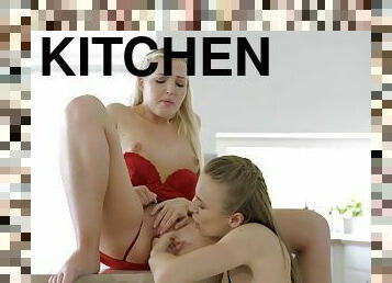 Nubile Lovers Kitchen Scissoring 1 - Lesbea