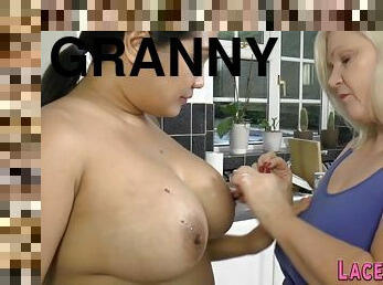 Horny Granny Licks Food Fetish Snatch - Mature Sex