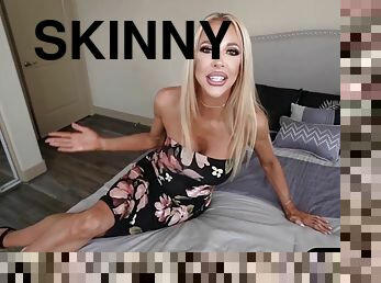Skinny MILF stepmom with huge boobs loves big cock - Hardcore