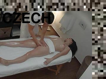 Brunette Czech Girls Gets Hard Fuck in Massage Room