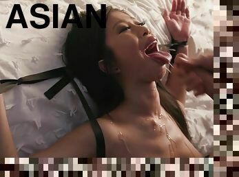 Big Titted Asian Wife Jade Kush Loves Bondage & Facial Cumshot - Asian tits