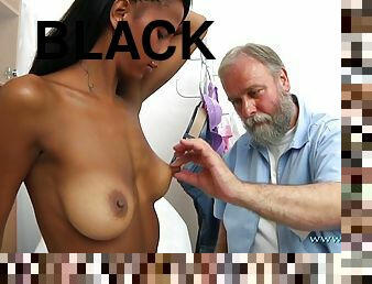 Bearded Old Gynecologist Checks-Up All Holes Of Young Exotic Lady