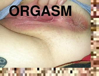 masturbation, orgasm, kvinnligt-sprut, amatör, leksak, dubbel, fetisch, penetrering