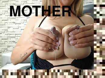 amador, mulher-madura, dedos, webcam, mãe-mother, lactação