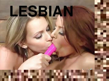 lesbijskie, hardcore, gwiazda-porno, blondynka, dildo