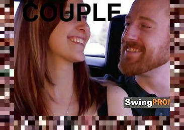 Swinger couples play a fun dice game.