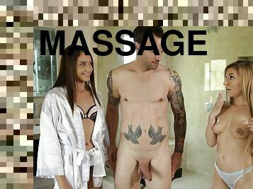 3Some Orgy oral intercourse massage in the parlor shower