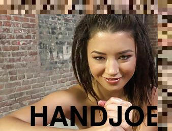 Awesome Handjob By Naughty Dark Hair Girl - HUMP HARD SEX