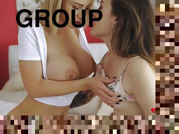 güzellik, lezzo, genç, grup-sex, üç-kişilik-grup, şaşırtıcı, görkemli, dövme