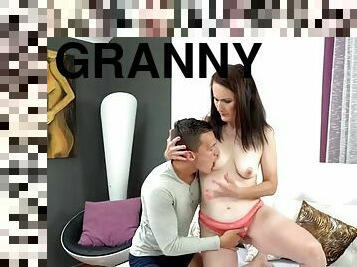 GRANNY SEX VIDS - Busty MILF with big tits enjoys sex with her younger boyfriend