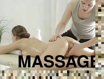 Cutie gets anal fuck during hot massage