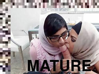 Mia Khalifa and Juliana Veiga in Action