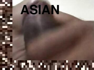asiático, amador, anal, mulher-madura, penetração-de-braço, sozinho