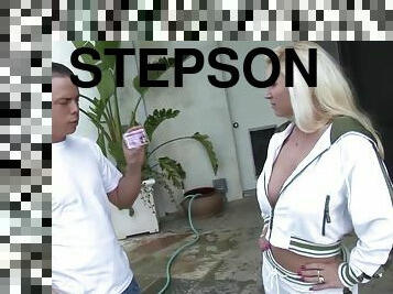 Devon Lee teaches stepson proper blowjob facial throat fucking - Devon lee