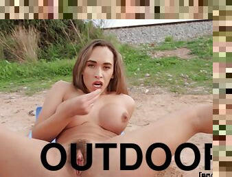 Briana's Outdoor Photo Shoot Jordi El Nino Polla and big booty slut Briana Banderas - hairy pussy