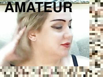 amateur, belle-femme-ronde, webcam