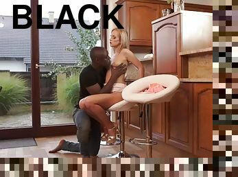 Black4k. shania is happy to get home finally because bbc is waiting