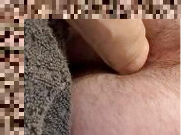 Straight Guy takes Huge Dildo deep