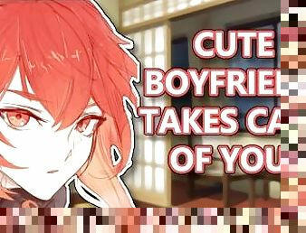 Cute Boyfriend Takes Care Of You!(M4F)(ASMR)(Sick Listener)(Fluffy)(Come here)(Snuggles