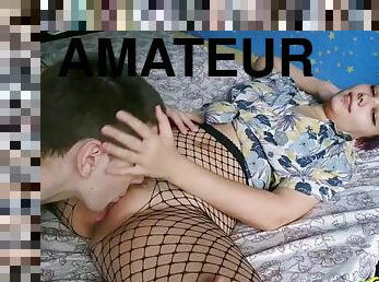 Incredibly Beautiful Girl With Fishnet Tights - Homemade Sex