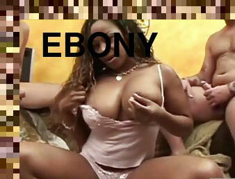 Ebony threesome with Bwcs