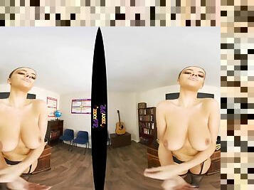 Sexy solo POV VR feat Amelia B - Desk Space - Big natural tits