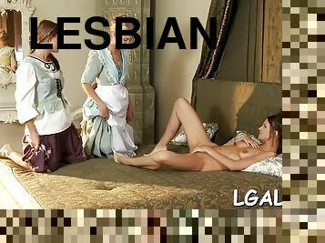 Lesbian fun from teens