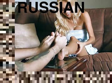russe, babes, pieds, blonde, fétiche