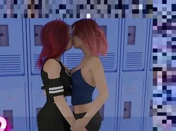 לסבית-lesbian, נשיקות, פנטזיה