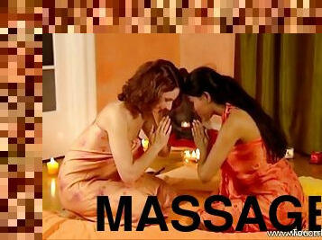 Ladies learn how to massage