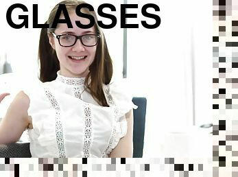 lunettes, masturbation, babes, ados, 18ans, solo, ringard